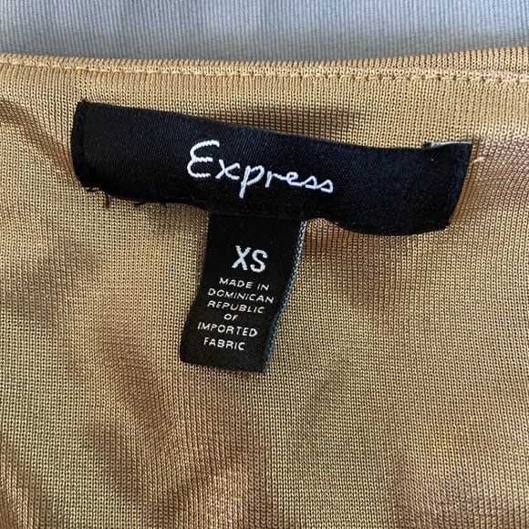 Express Gold Halter Top XS - Picture 3 of 3